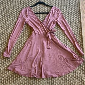 Faux wrap around dress